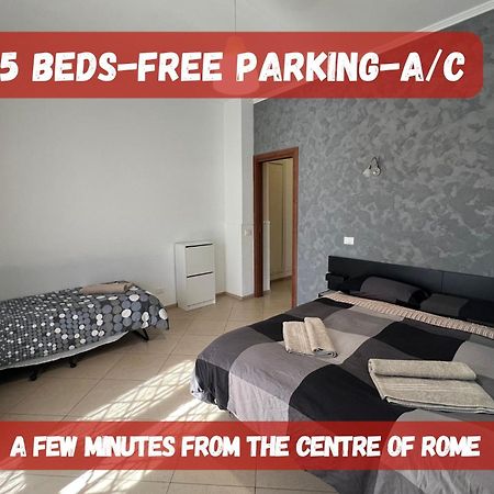 -5 Min From Bus Stop-Free Parking Rome Luaran gambar